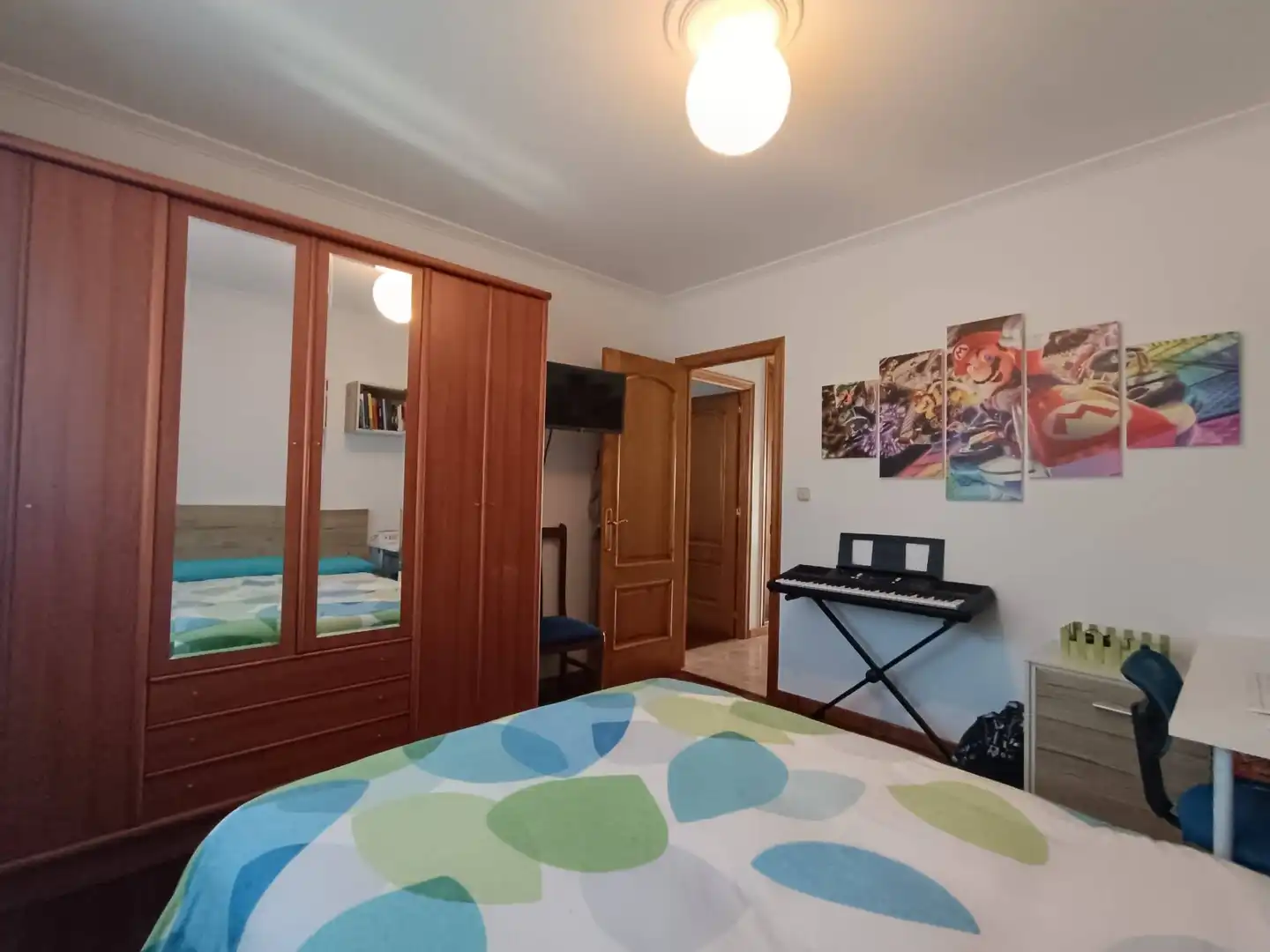 Schlafzimmer von Wohnung zum Verkauf in Touro mit Privatgarten, Terrasse und Abstellraum