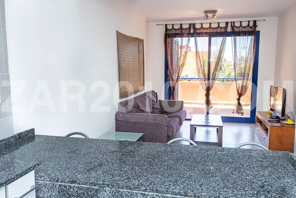 Sala d'estar de Apartament en venda en Mojácar amb Aire condicionat, Terrassa i Traster