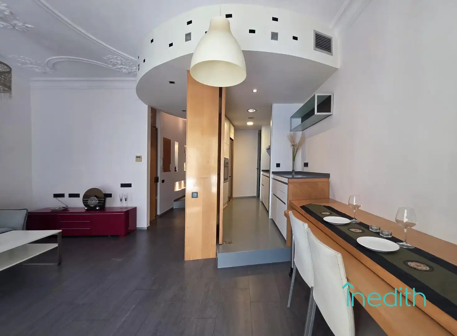 Kitchen of Flat for sale in Barcelona  with Air Conditioner, Terrace and Furnished