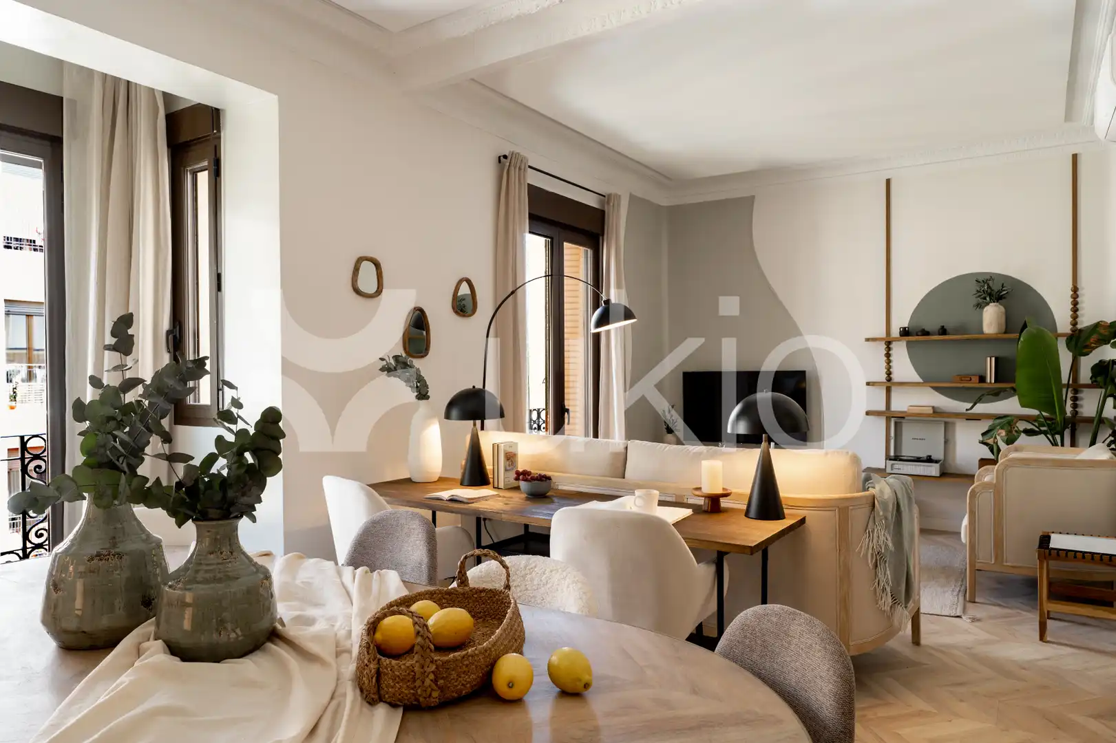 Sala d'estar de Apartament de lloguer en Madrid amb Aire condicionat, Calefacció i Moblat