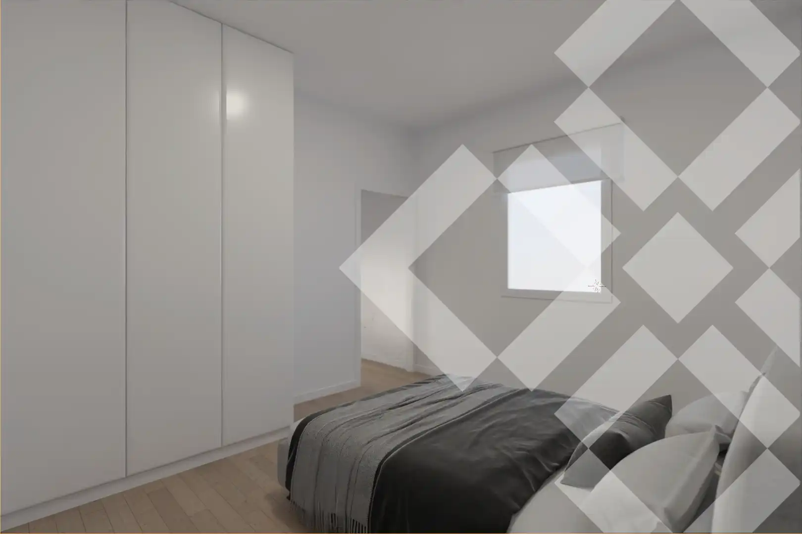 Schlafzimmer von Wohnung zum Verkauf in Barcelona mit Klimaanlage, Heizung und Parkett