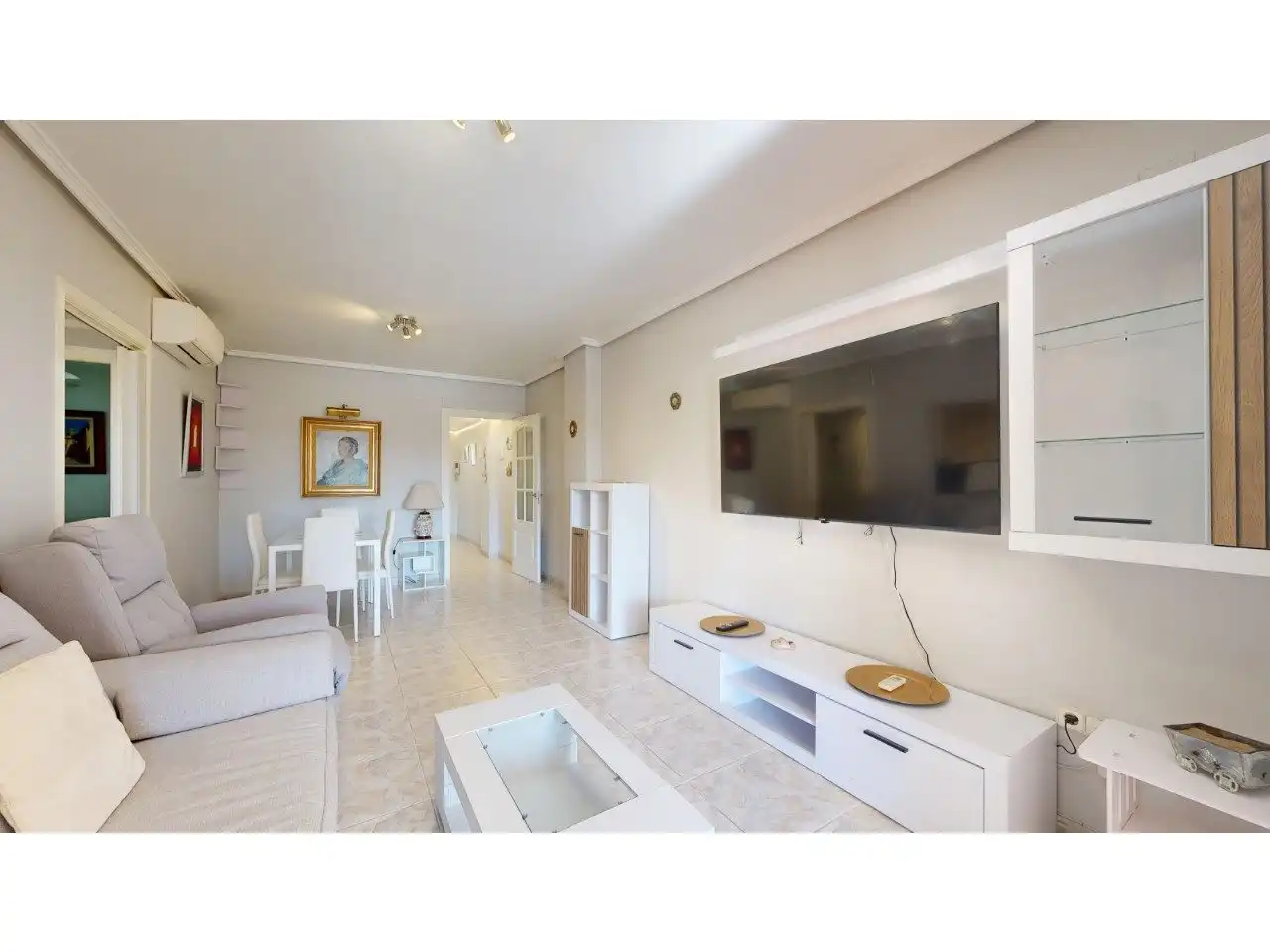 Living room of Flat for sale in Cullera  with Air Conditioner, Private garden and Terrace