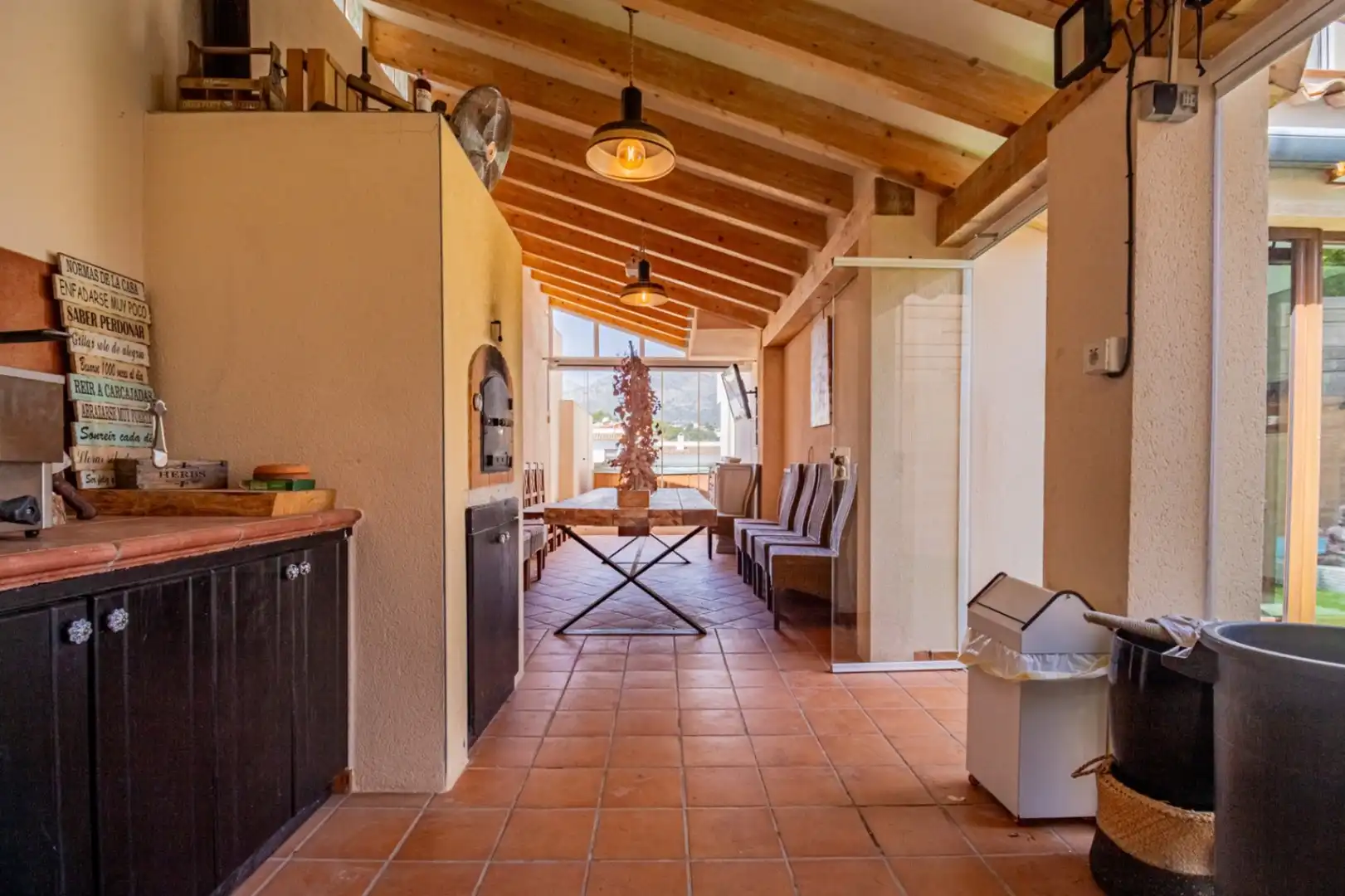 Cocina de Casa o chalet de alquiler en L'Alfàs del Pi con Aire acondicionado, Calefacción y Jardín privado