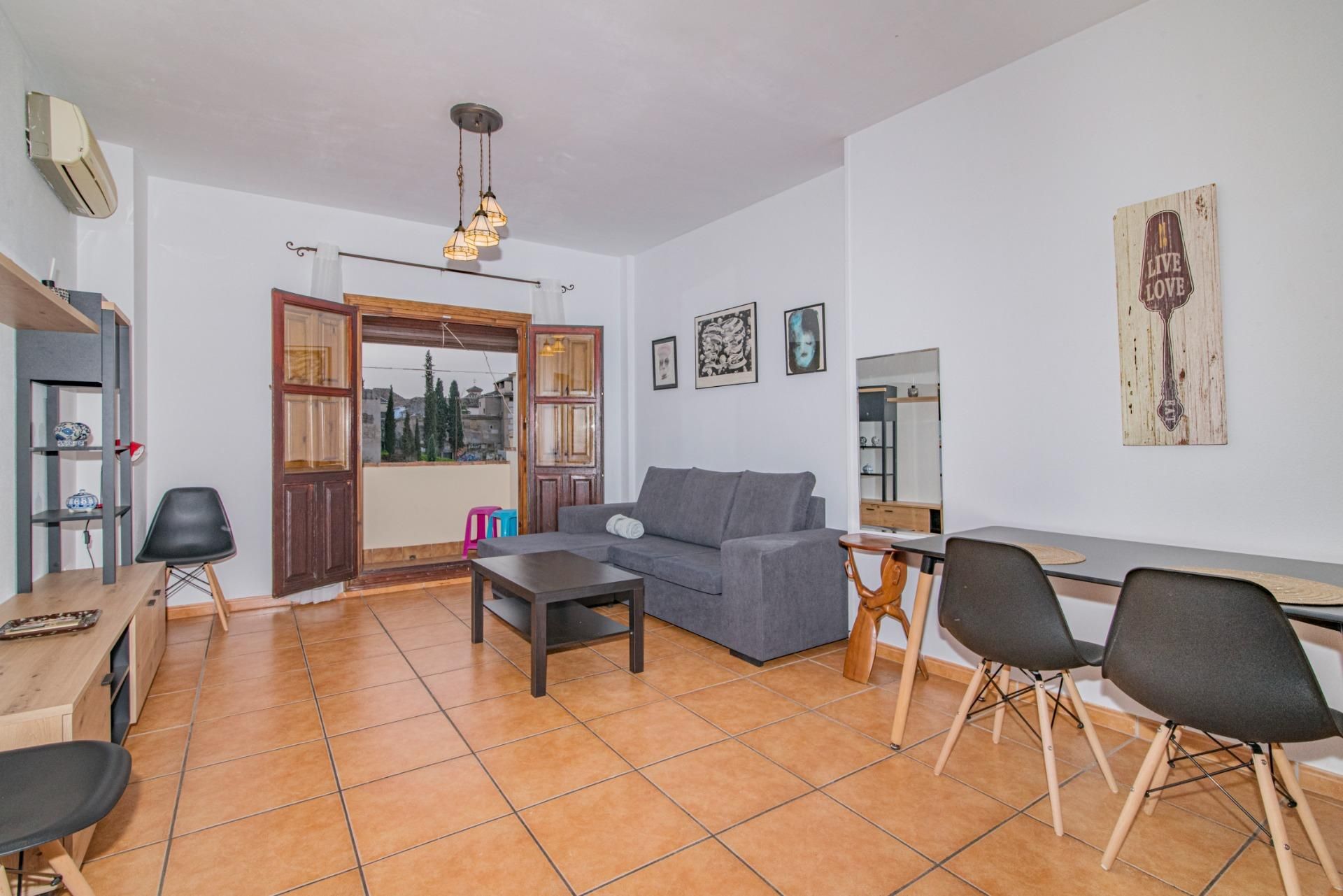 Living room of Flat for sale in  Granada Capital  with Private garden, Terrace and Storage room
