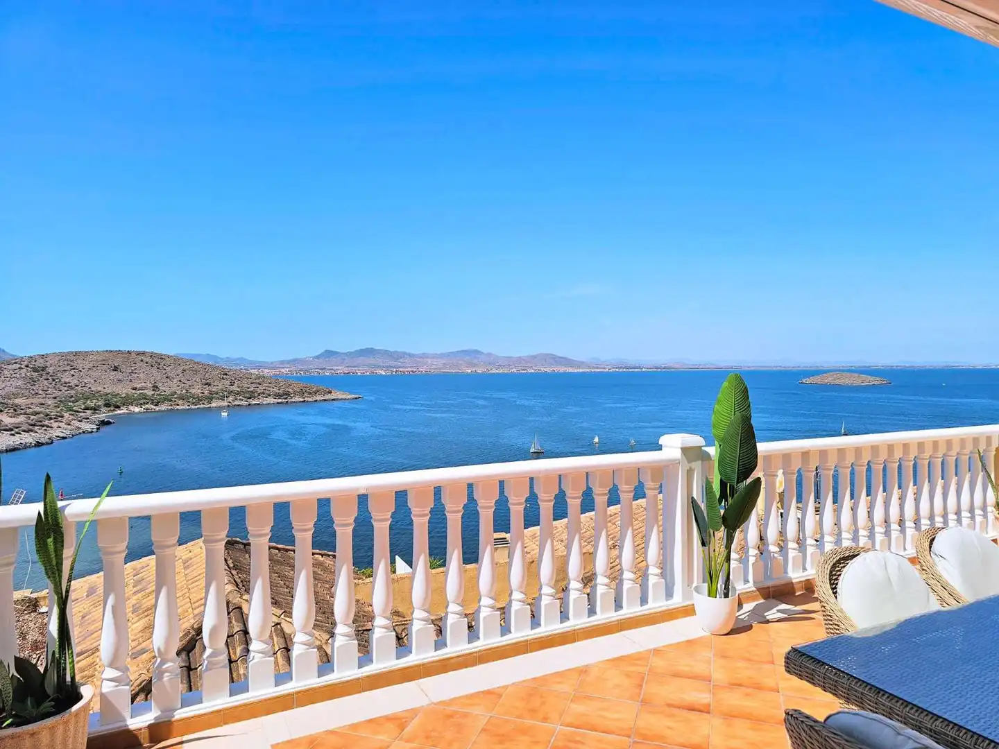 Terrassa de Apartament per a compartir en La Manga del Mar Menor amb Aire condicionat, Terrassa i Moblat