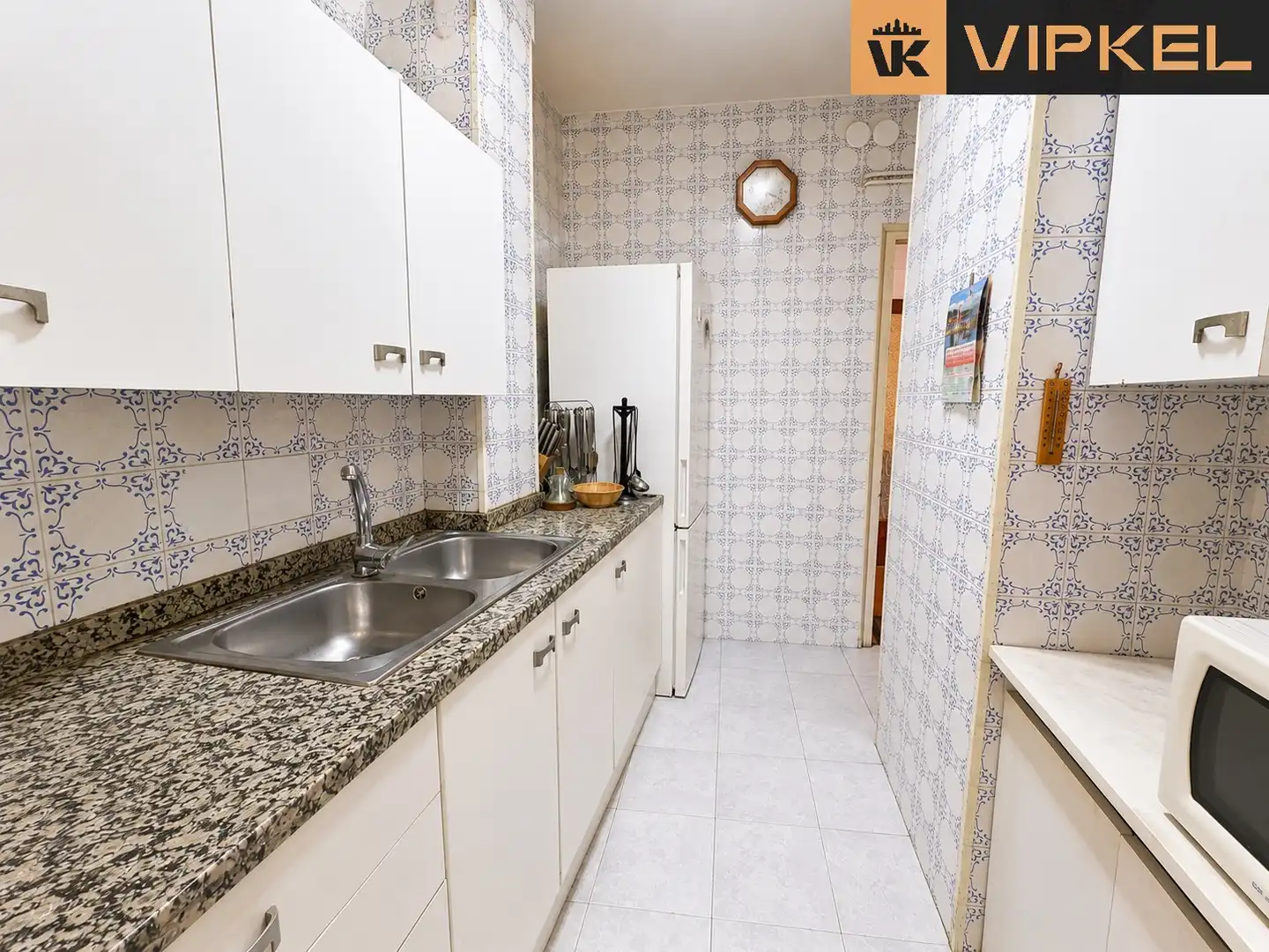 Kitchen of Flat for sale in Badalona  with Air Conditioner, Heating and Furnished