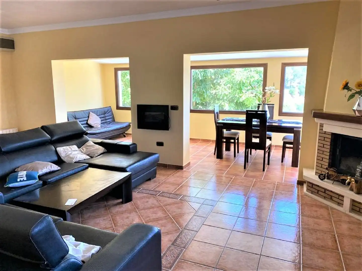 Sala de estar de Finca rústica en venta en Mijas con Piscina