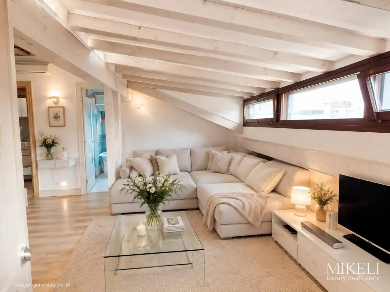 Sala d'estar de Àtic en venda en Santander amb Aire condicionat i Parquet