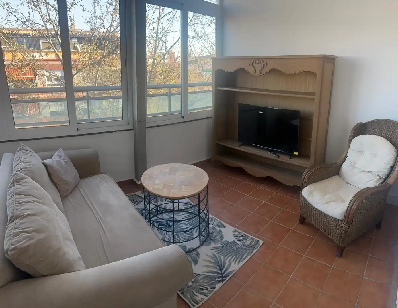 Sala d'estar de Pis de lloguer en Alicante / Alacant amb Aire condicionat i Moblat