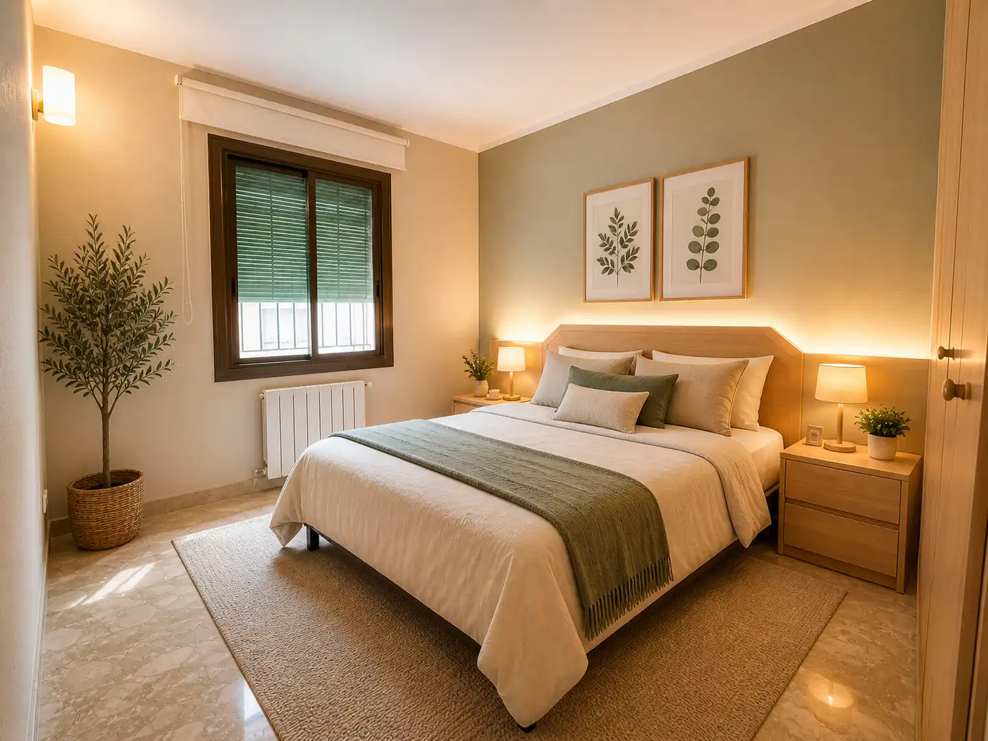 Schlafzimmer von Einfamilien-Reihenhaus zum Verkauf in Badalona mit Klimaanlage, Heizung und Terrasse