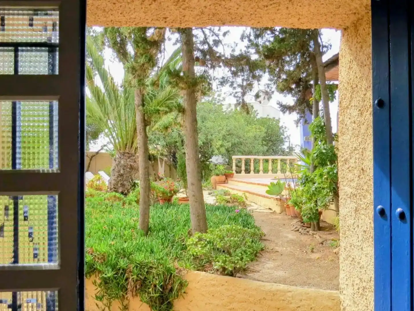 Garden of Flat for rent in Mojácar  with Air Conditioner, Private garden and Swimming Pool