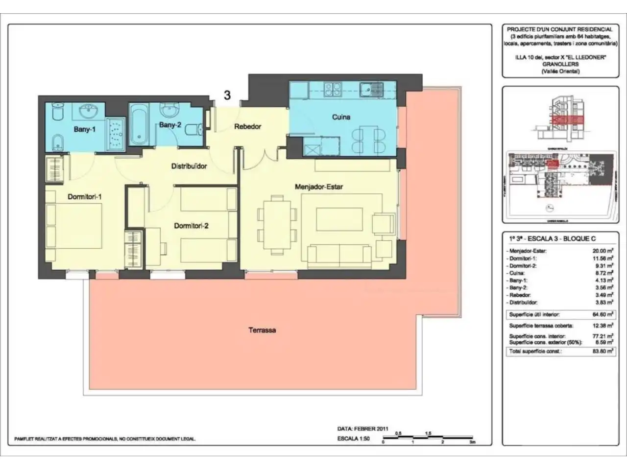 Wohnung zum Verkauf in Granollers mit Klimaanlage, Heizung und Terrasse