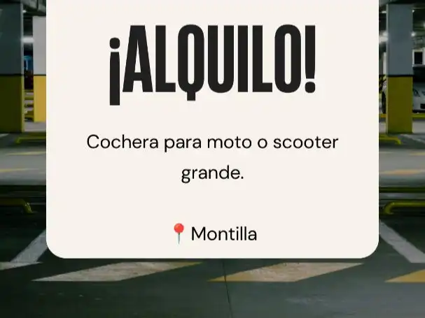 Vista exterior de Garaje de alquiler en Montilla, Córdoba