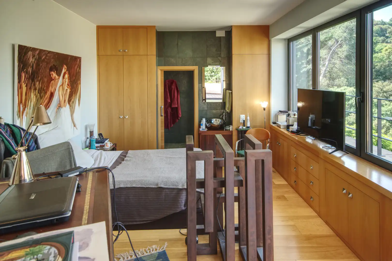 Schlafzimmer von Haus oder Chalet zum Verkauf in Sant Cugat del Vallès mit Klimaanlage, Heizung und Privatgarten