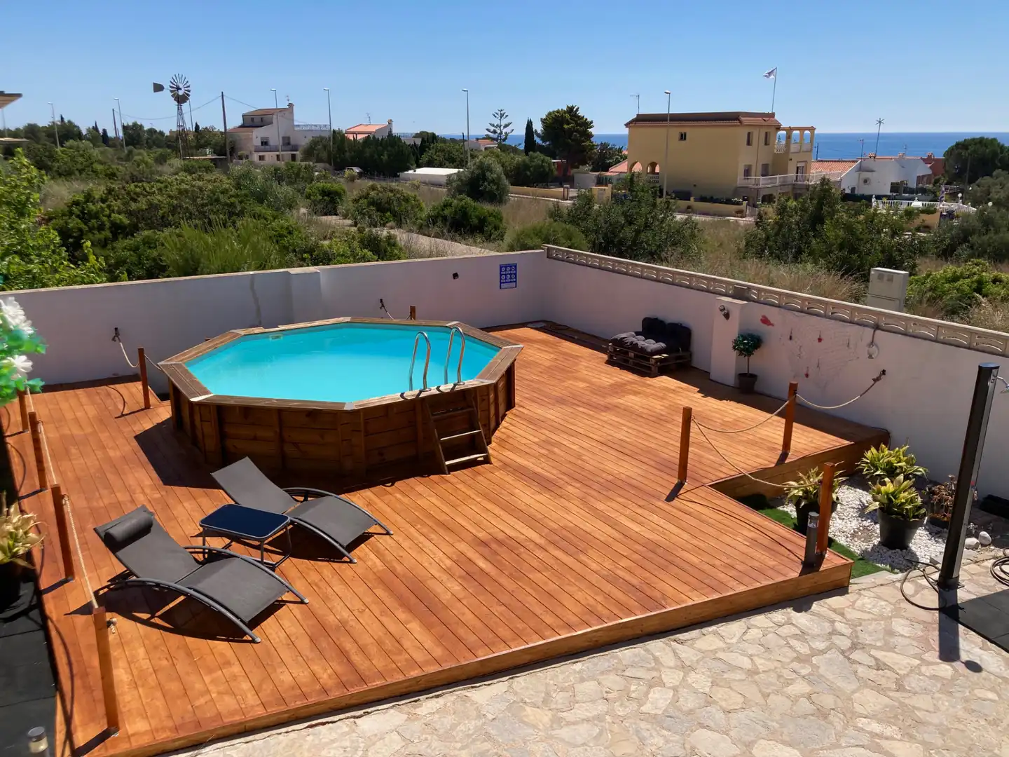 Piscina de Casa o xalet de lloguer en Peñíscola / Peníscola amb Aire condicionat, Jardí privat i Terrassa