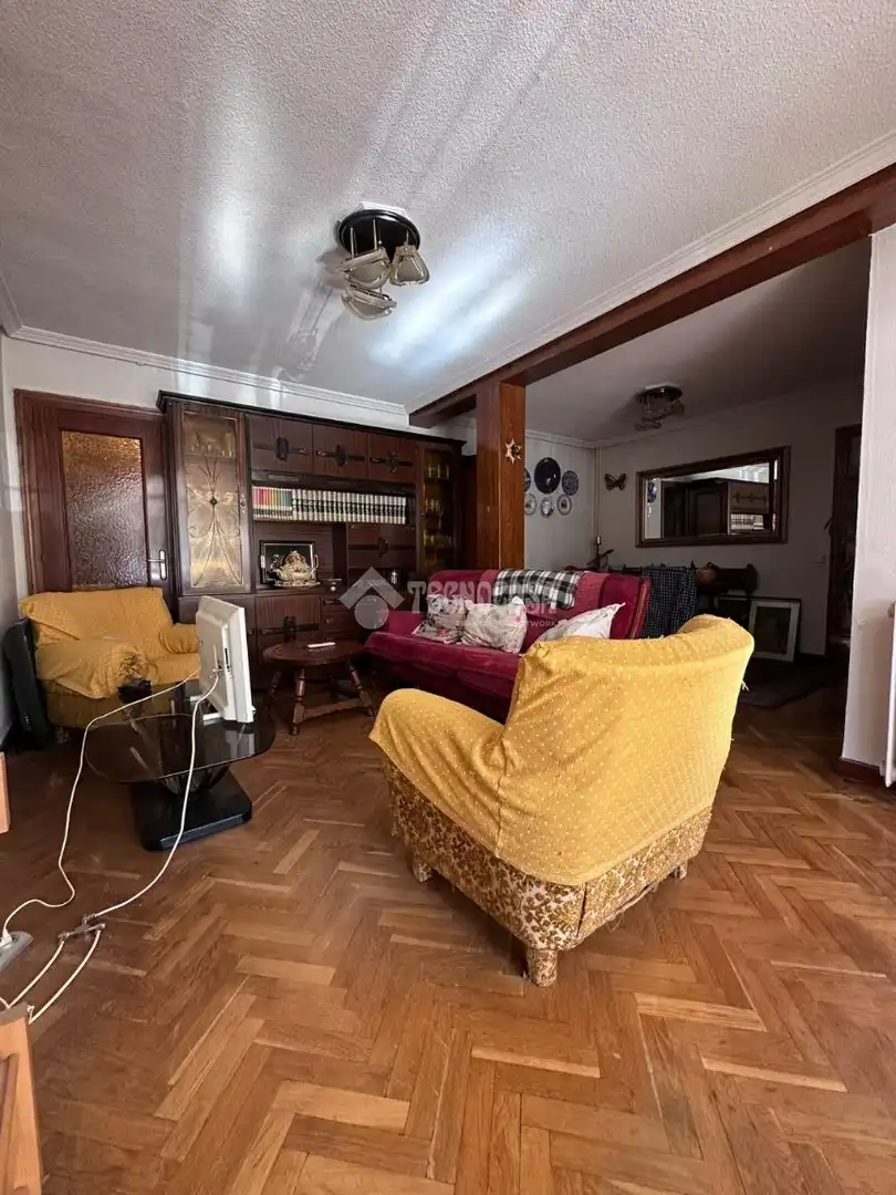 Sala d'estar de Pis en venda en Madrid amb Calefacció, Parquet i Terrassa