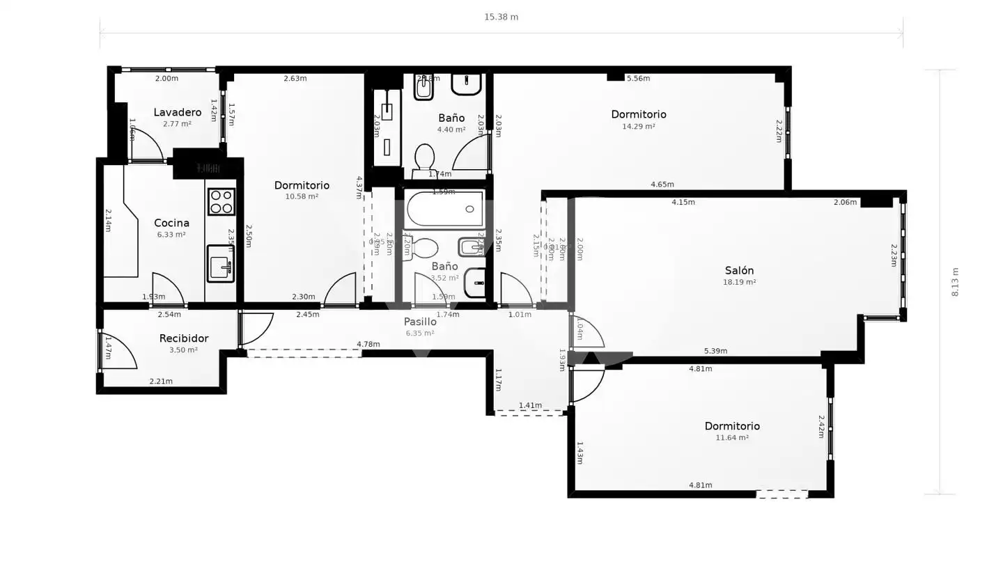 Flat for sale in Madrid  with Air Conditioner, Heating and Parquet flooring