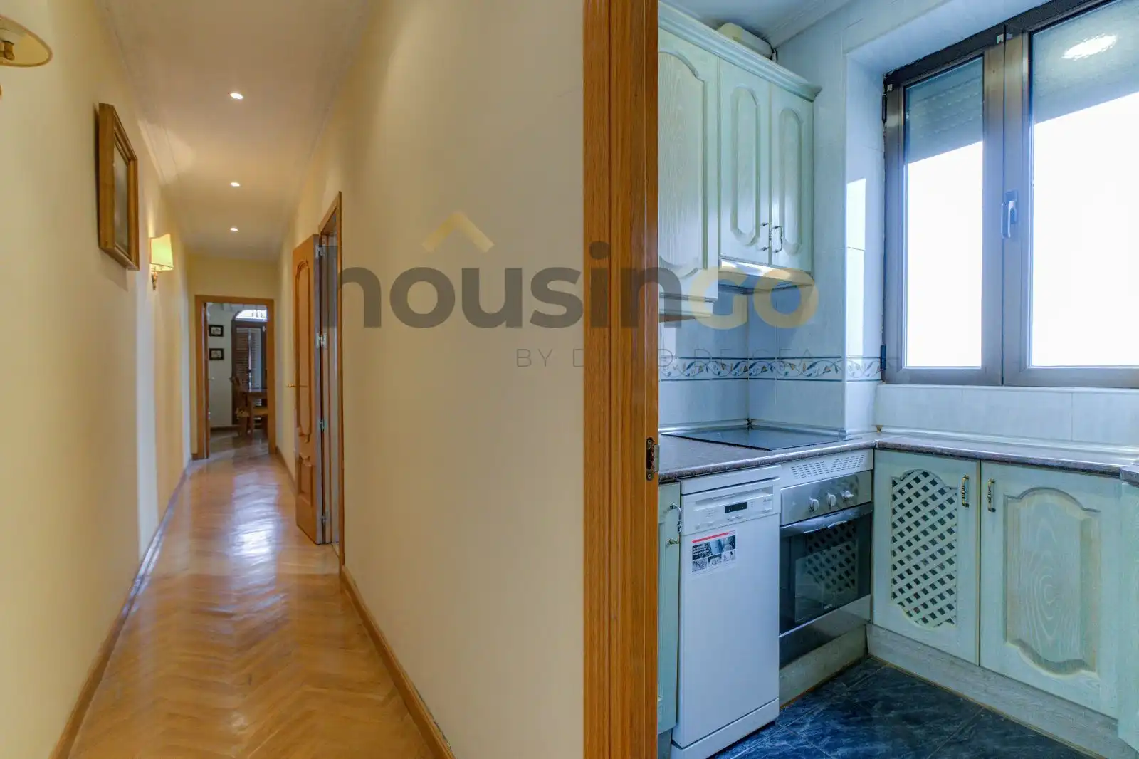 Kitchen of Flat for rent in Madrid  with Air Conditioner, Heating and Parquet flooring