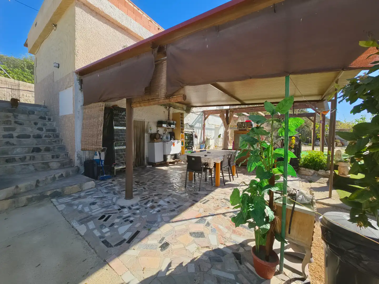 Terraza de Finca rústica en venta en Mutxamel con Aire acondicionado, Jardín privado y Horno