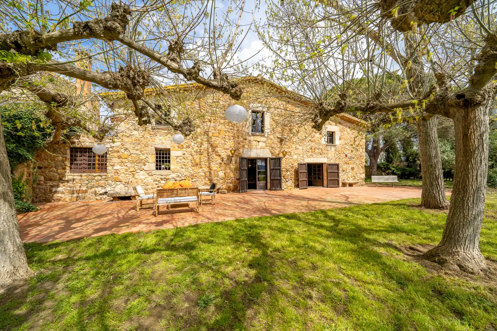 Vista exterior de Finca rústica en venta en Llagostera con Aire acondicionado, Calefacción y Terraza