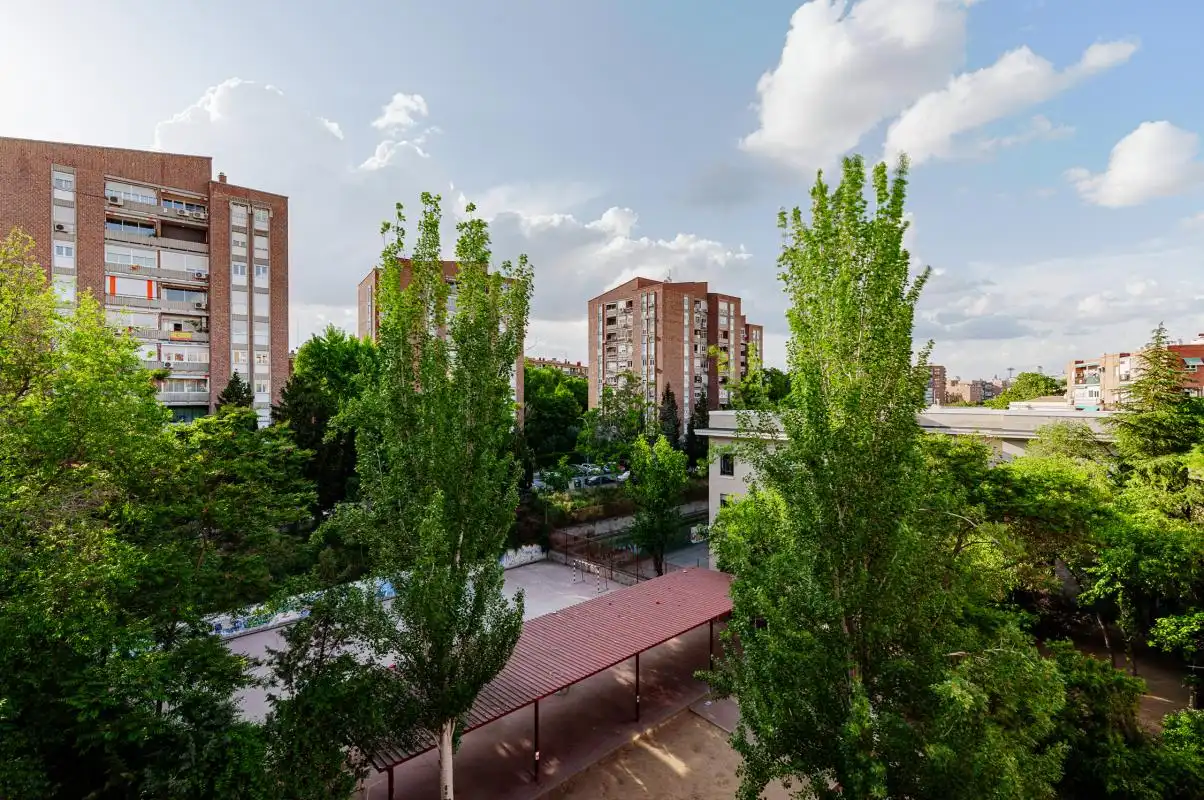 Vista exterior de Pis en venda en Madrid amb Calefacció, Terrassa i Balcó
