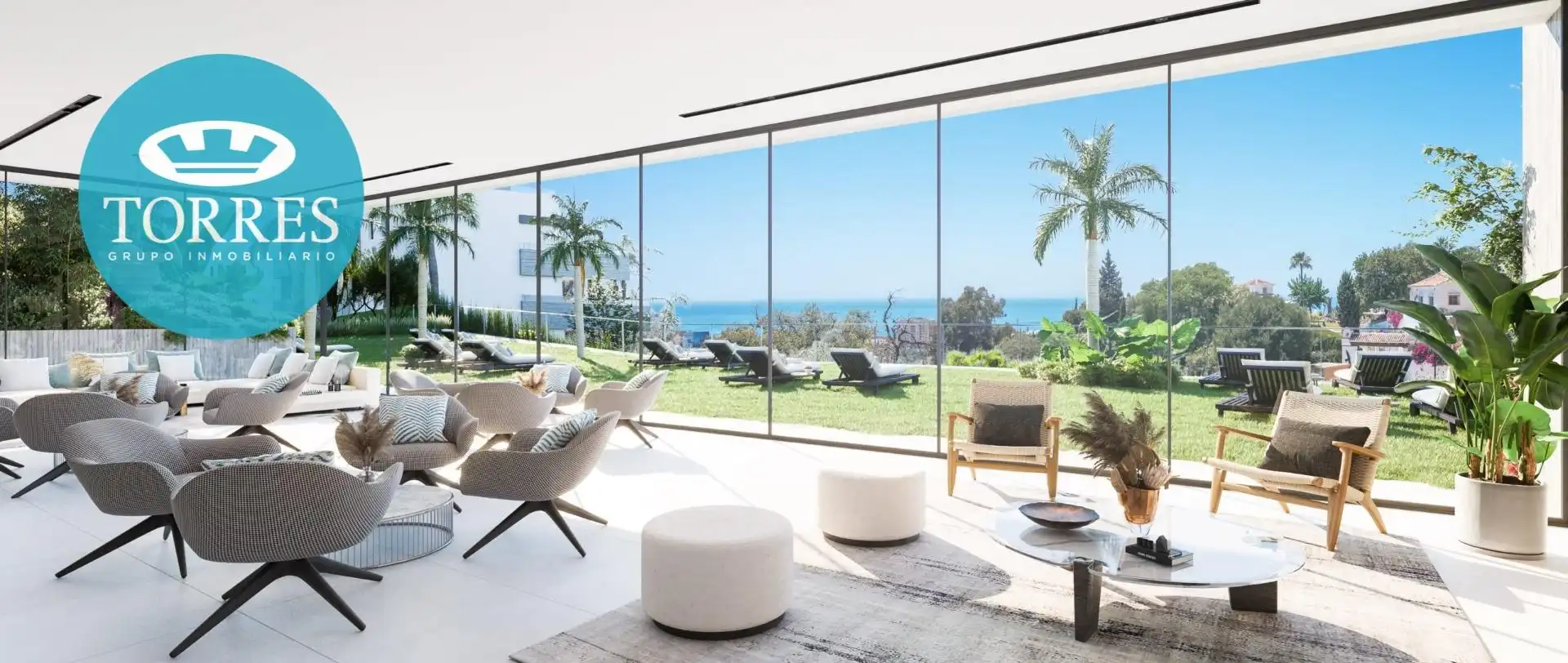 Living room of Flat for sale in Marbella  with Air Conditioner, Private garden and Terrace