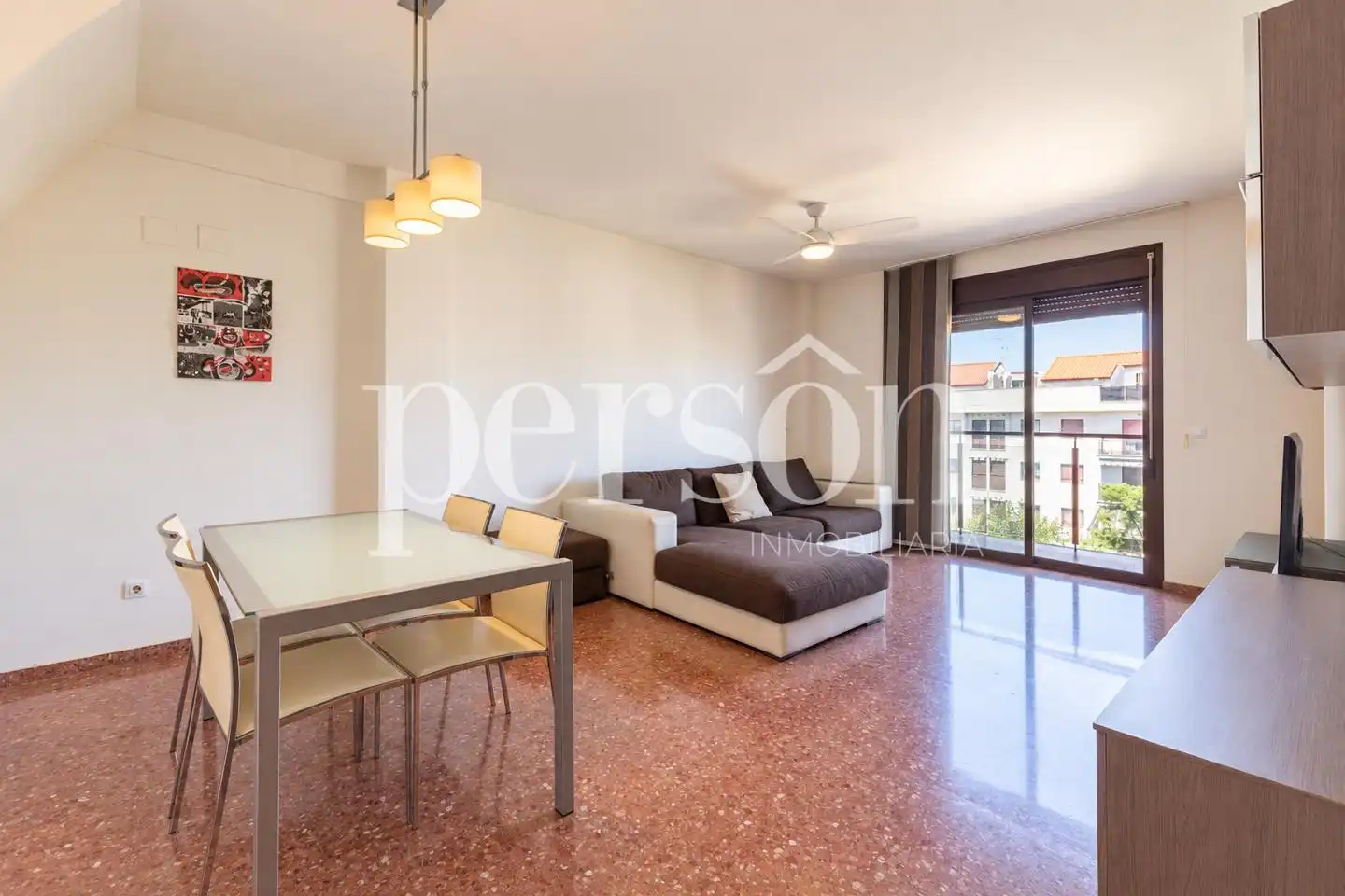 Wohnzimmer von Maisonette zur Miete in Manises mit Klimaanlage, Terrasse und Möbliert