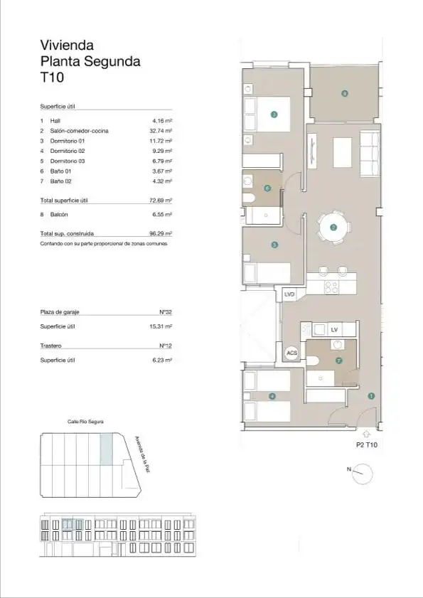 Piso en venta en Jacarilla con Terraza, Piscina y Piscina comunitaria