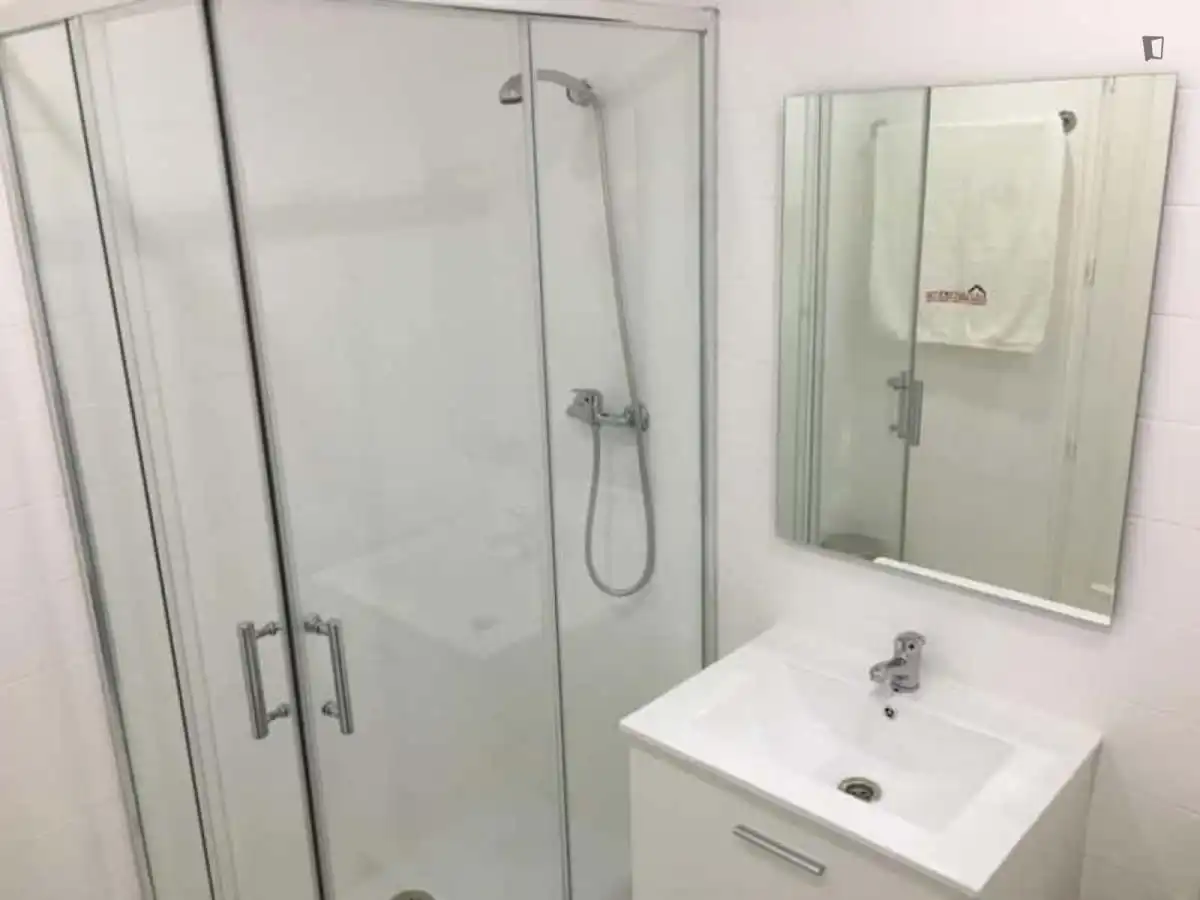 Baño de Apartamento para compartir en Madrid con Amueblado, Lavadora y Internet
