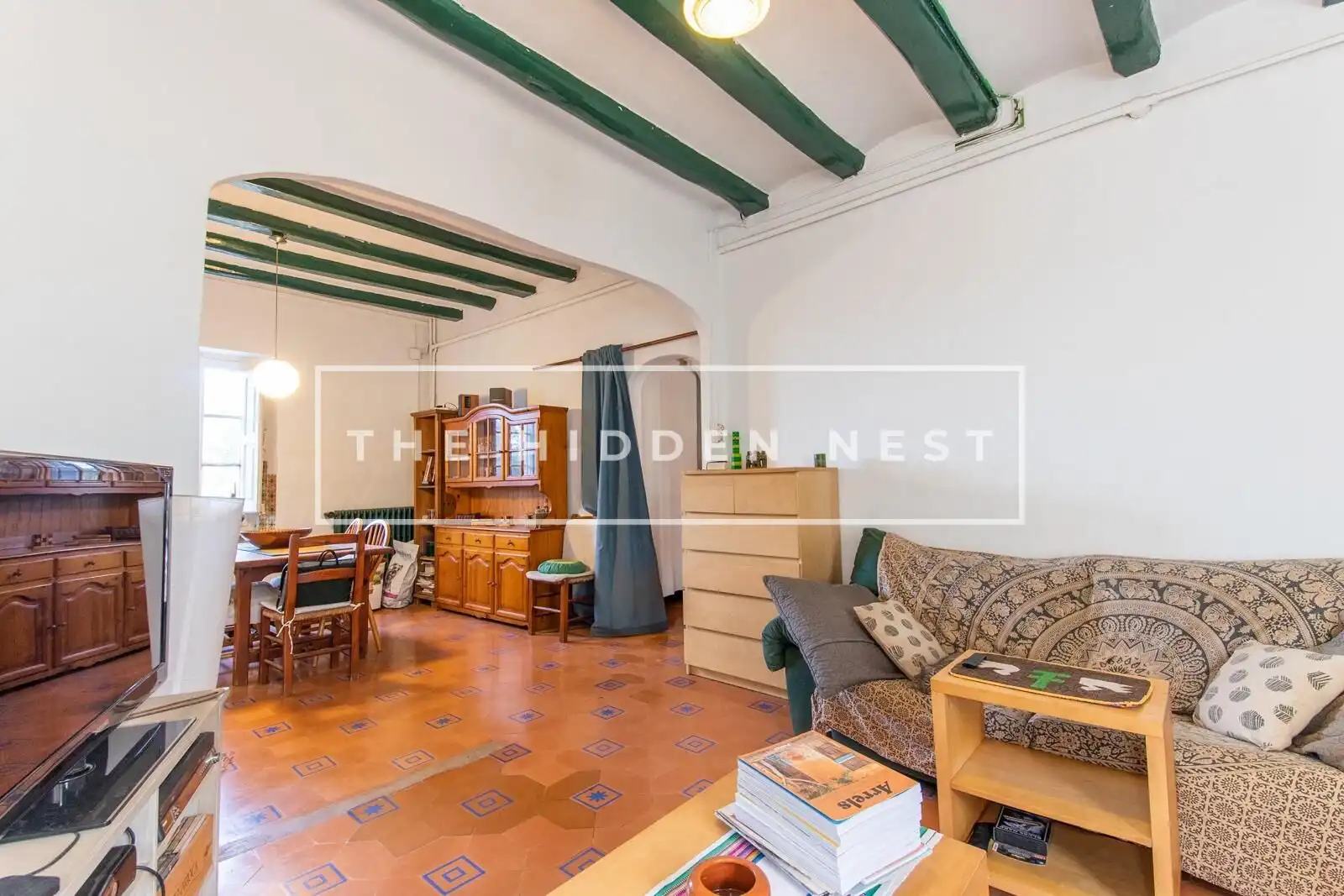 Sala d'estar de Finca rústica en venda en Gelida