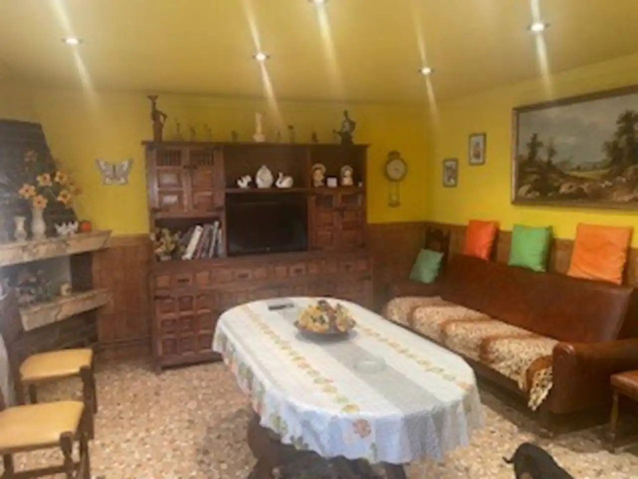 Sala d'estar de Casa o xalet en venda en Lleida amb Calefacció, Jardí privat i Piscina
