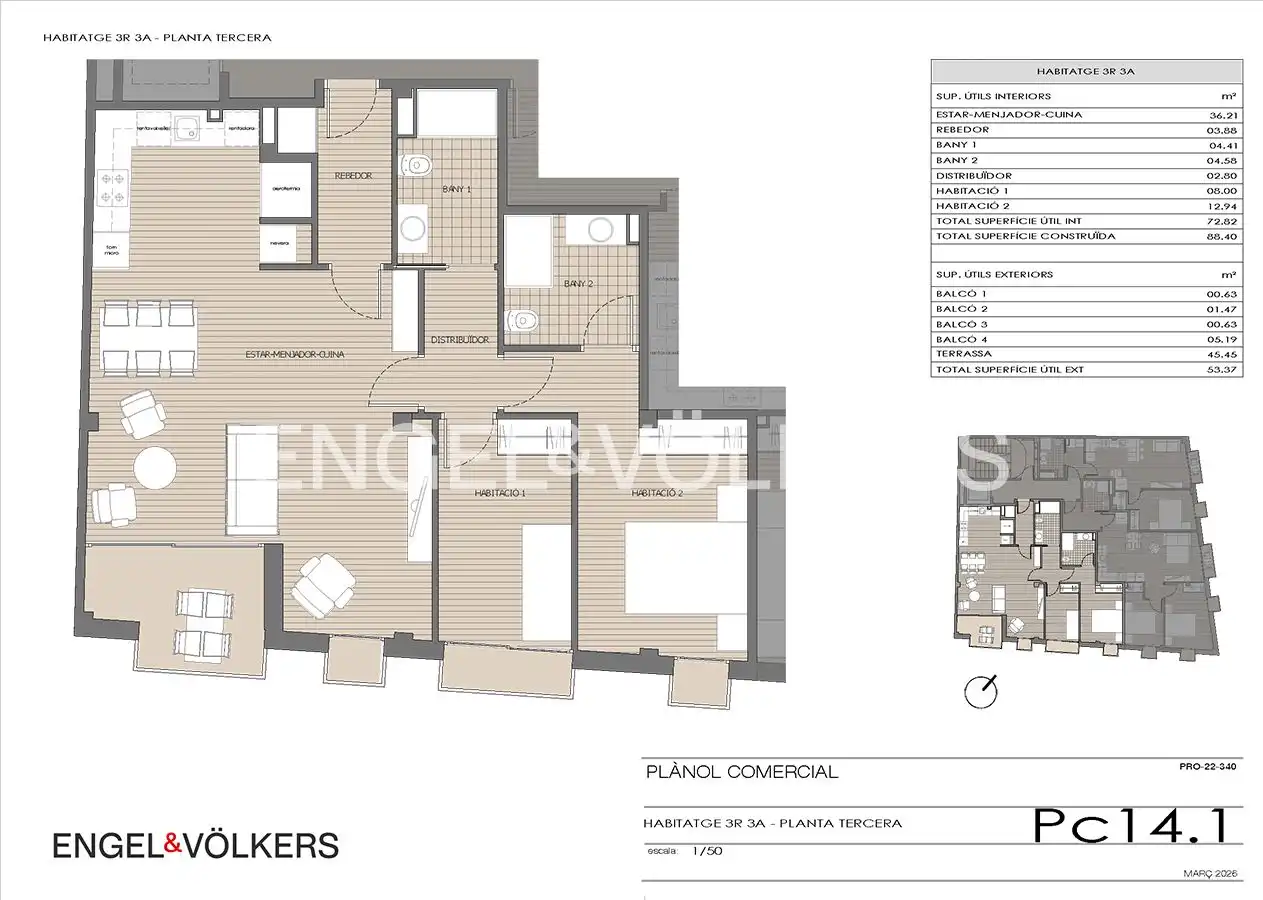 Ático en venta en L'Hospitalet de Llobregat con Aire acondicionado, Calefacción y Terraza