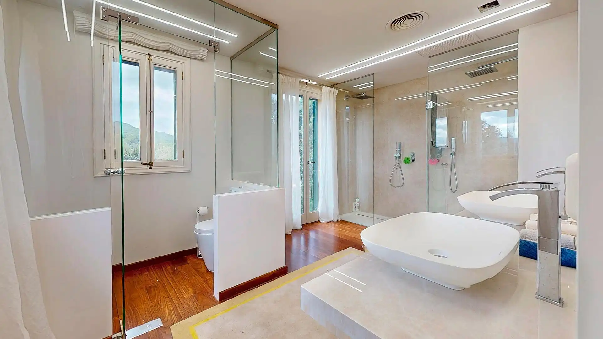 Baño de Finca rústica de alquiler en  Palma de Mallorca con Aire acondicionado, Calefacción y Jardín privado