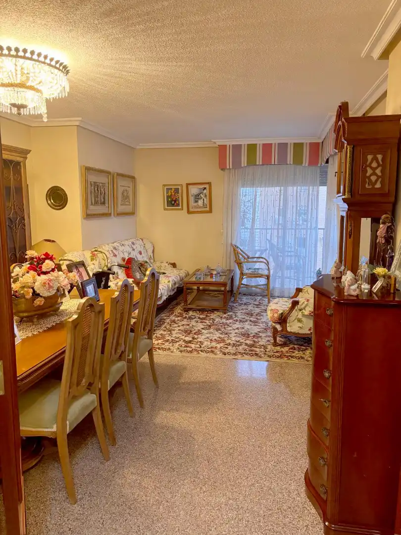 Sala d'estar de Pis en venda en Alicante / Alacant amb Aire condicionat, Calefacció i Moblat