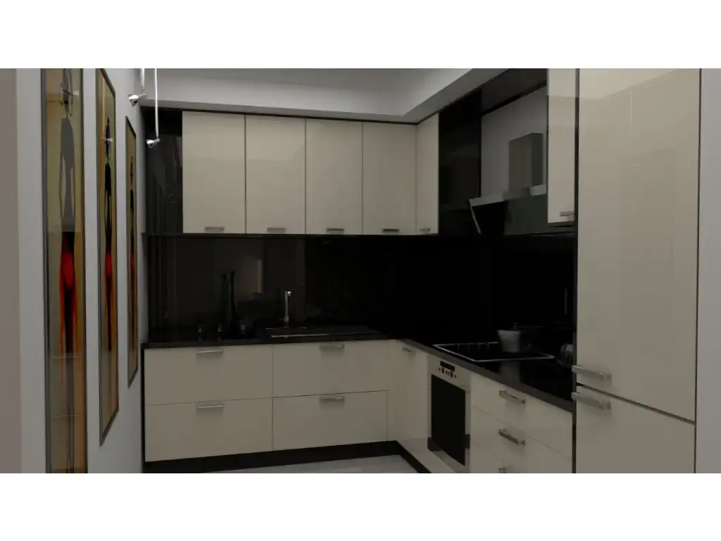 Cocina de Apartamento en venta en Finestrat con Jardín privado y Piscina