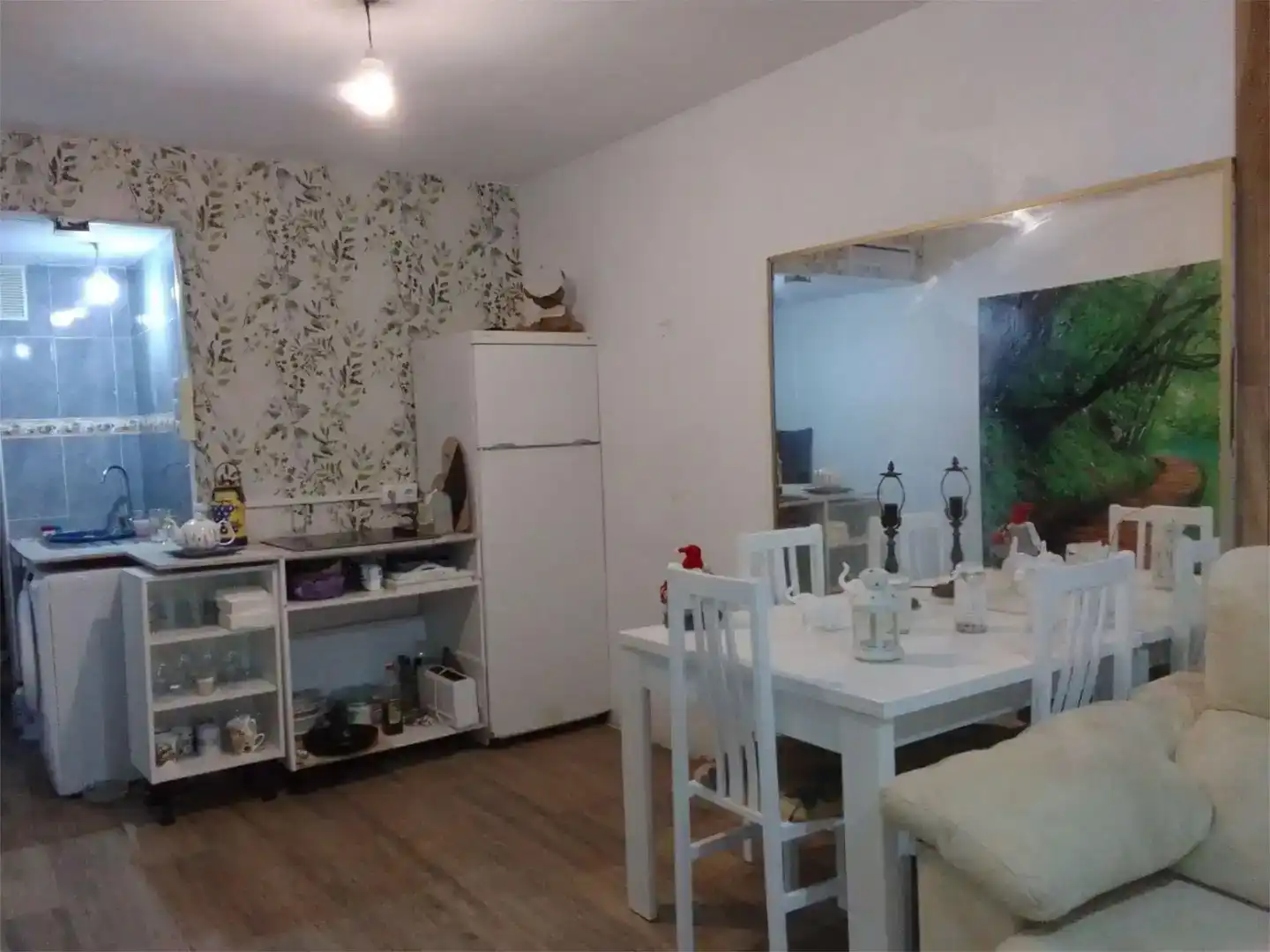 Cocina de Estudio de alquiler en Benidorm con Jardín privado, Piscina y Amueblado
