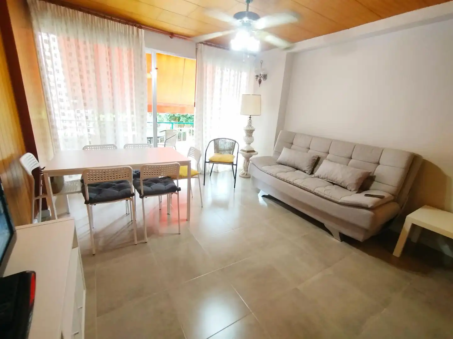 Wohnzimmer von Wohnung zur Miete in La Pobla de Farnals mit Terrasse, Schwimmbad und Möbliert
