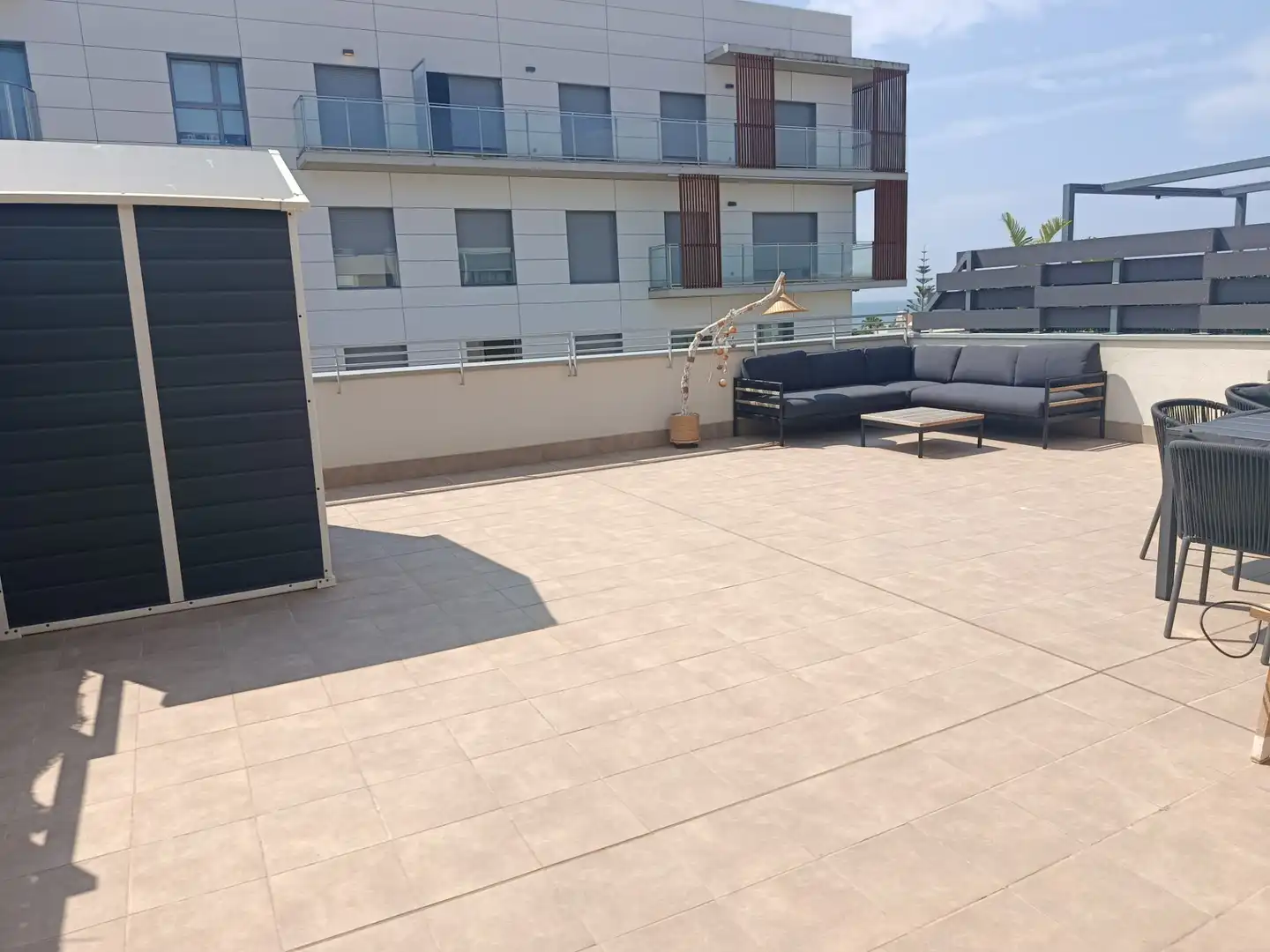 Terrace of Attic for rent in Vilanova i la Geltrú  with Air Conditioner, Parquet flooring and Terrace