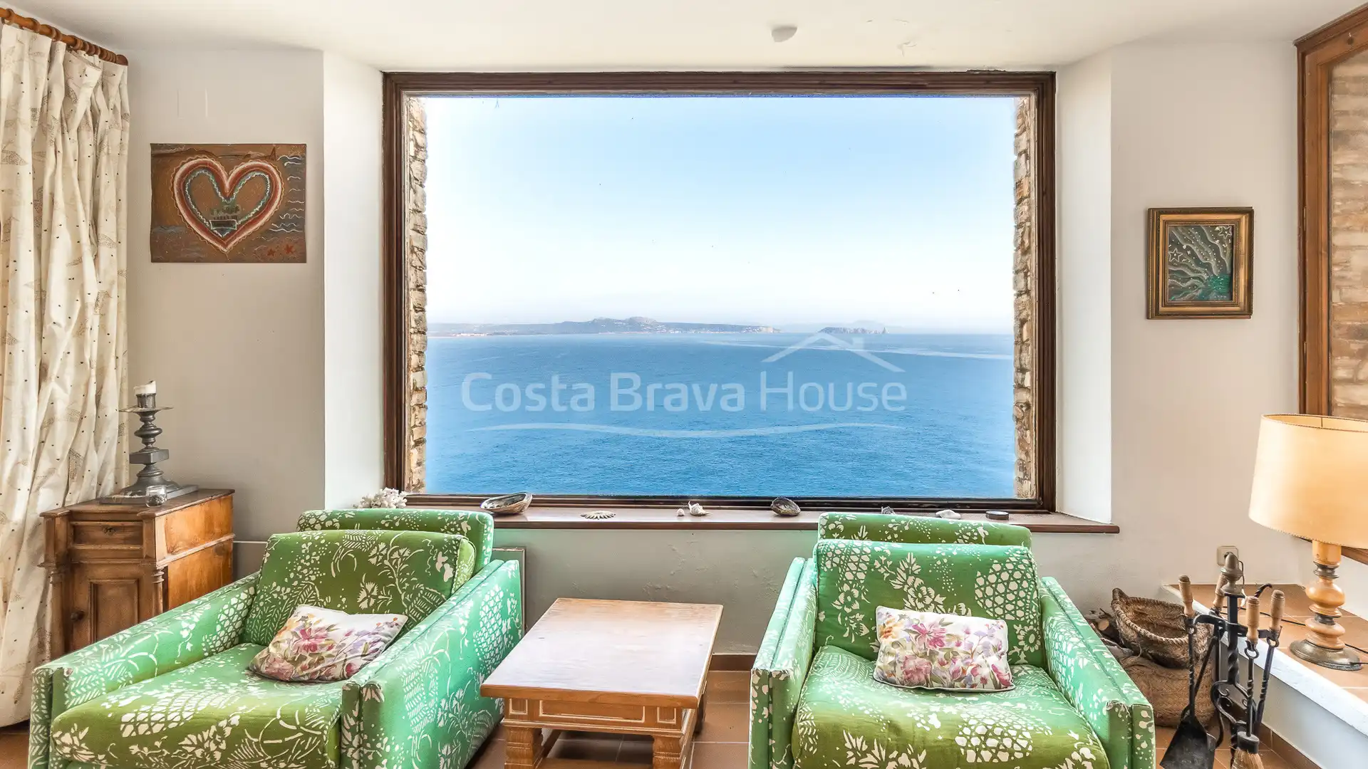 Wohnzimmer von Haus oder Chalet zum Verkauf in Begur mit Heizung, Privatgarten und Terrasse