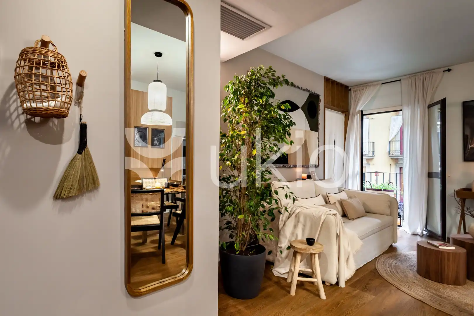 Sala d'estar de Apartament de lloguer en Barcelona amb Aire condicionat, Moblat i Forn
