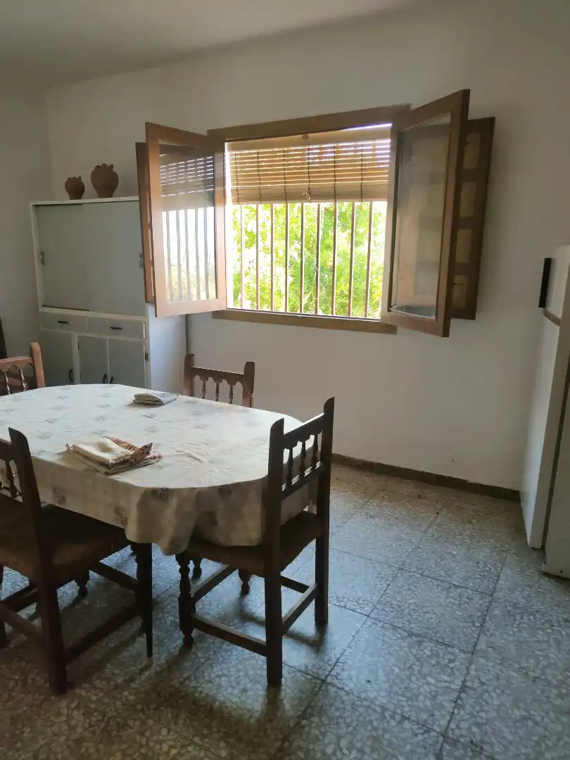 Menjador de Finca rústica en venda en Cortes y Graena amb Jardí privat, Terrassa i Piscina