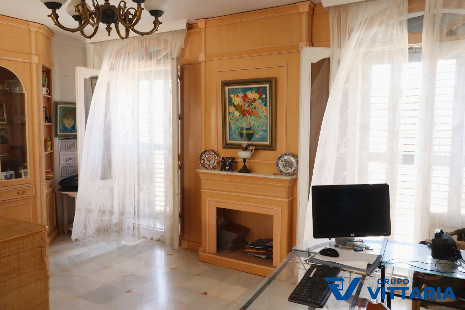Sala de estar de Casa adosada en venta en Almería con Aire acondicionado, Terraza y Trastero