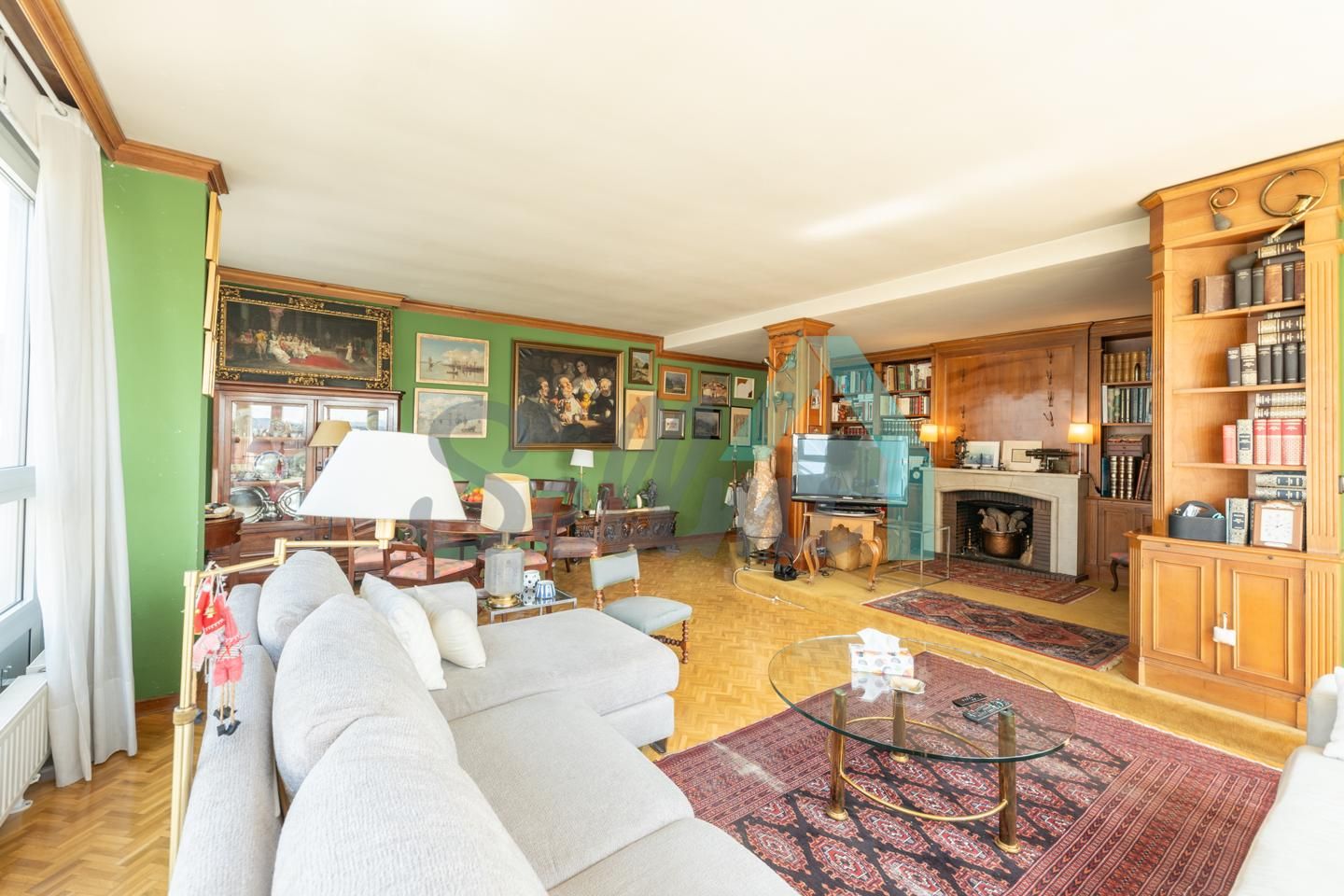 Living room of Flat for sale in Oviedo   with Heating, Parquet flooring and Terrace
