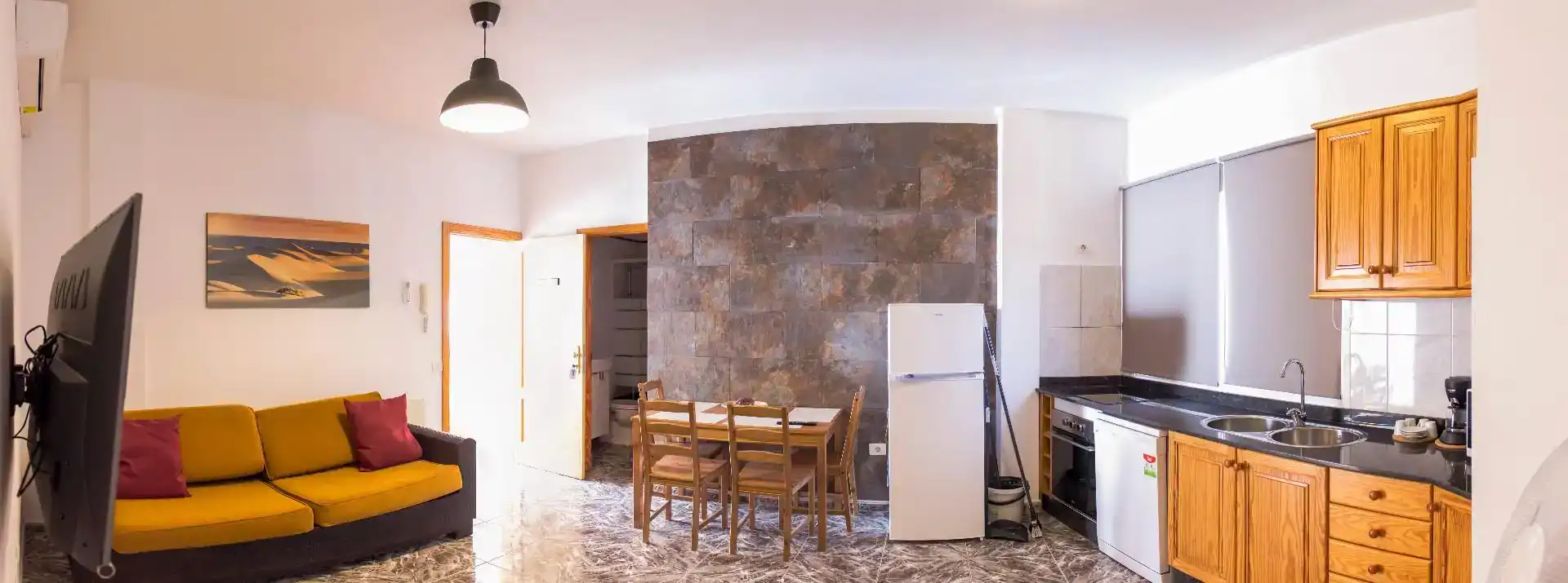 Küche von Wohnung zur Miete in La Aldea de San Nicolás  mit Klimaanlage und Balkon