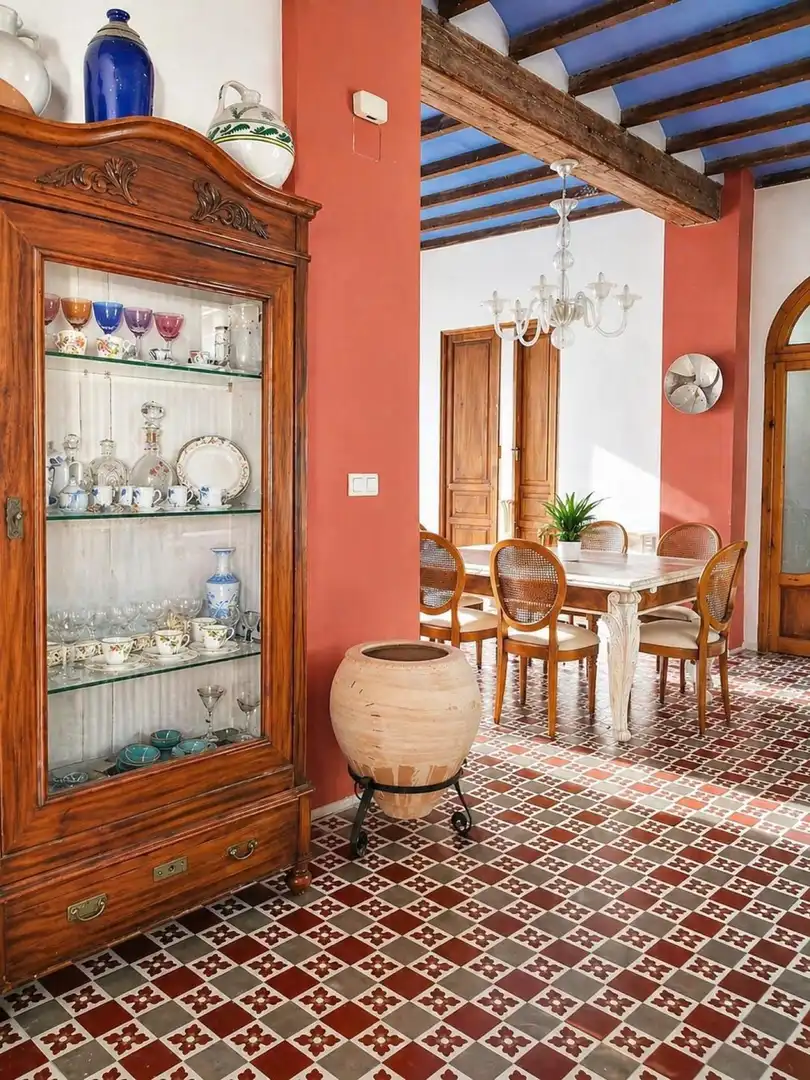 Menjador de Casa adosada en venda en Palma de Gandia amb Aire condicionat, Calefacció i Terrassa