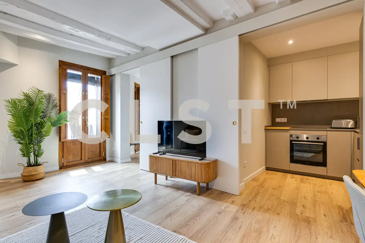 Sala de estar de Apartamento en venta en Barcelona con Aire acondicionado, Calefacción y Parquet