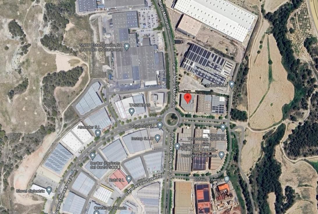 Exterior view of Industrial buildings for sale in La Pobla de Claramunt