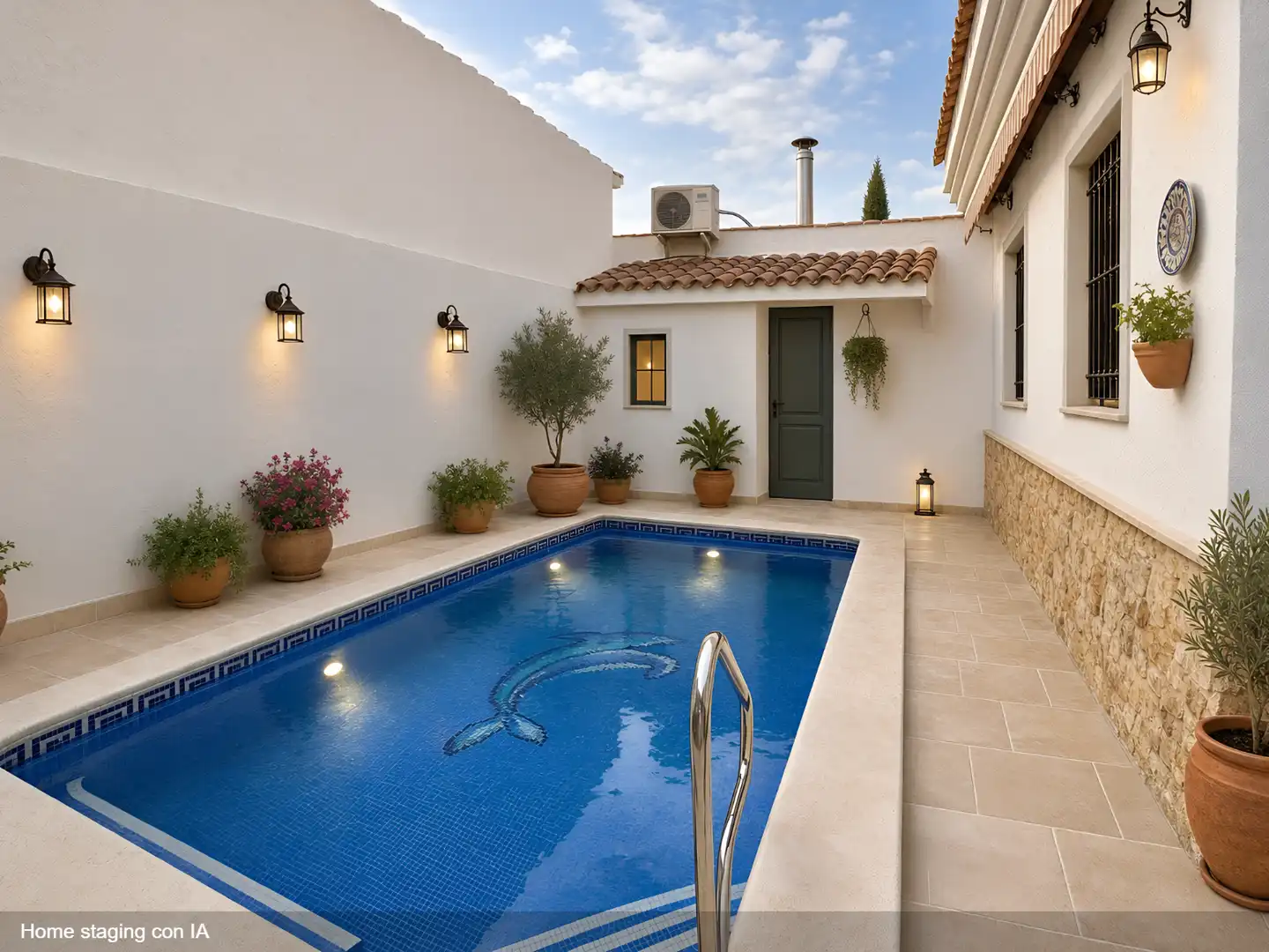 Piscina de Casa o xalet en venda en Cartagena amb Aire condicionat, Jardí privat i Terrassa