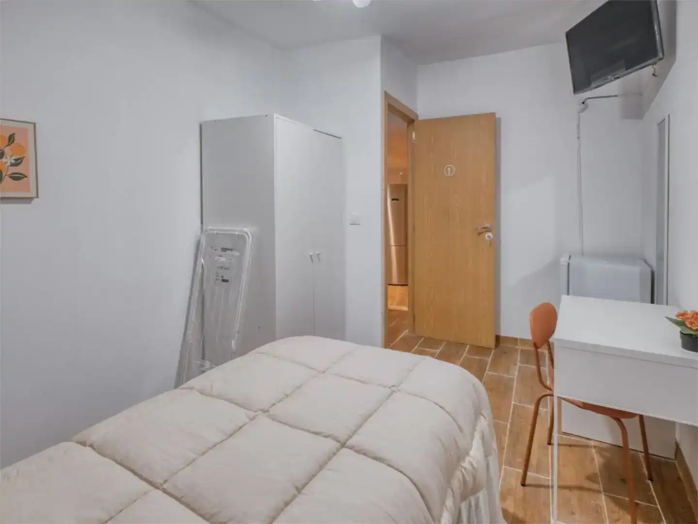 Bedroom of Study for rent in Estremera  with Air Conditioner, Furnished and Balcony