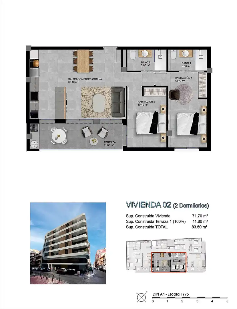 Appartement compact avec terrasse à vendre à Santa Pola ciudad, imagen 15